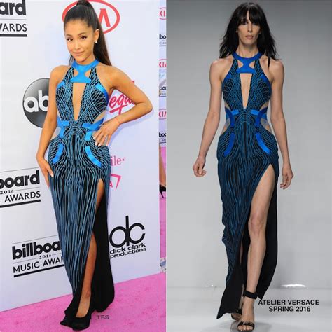 atelier versace green dress|Ariana Grande Radiates in Iridescent Atelier Versace Dress at.